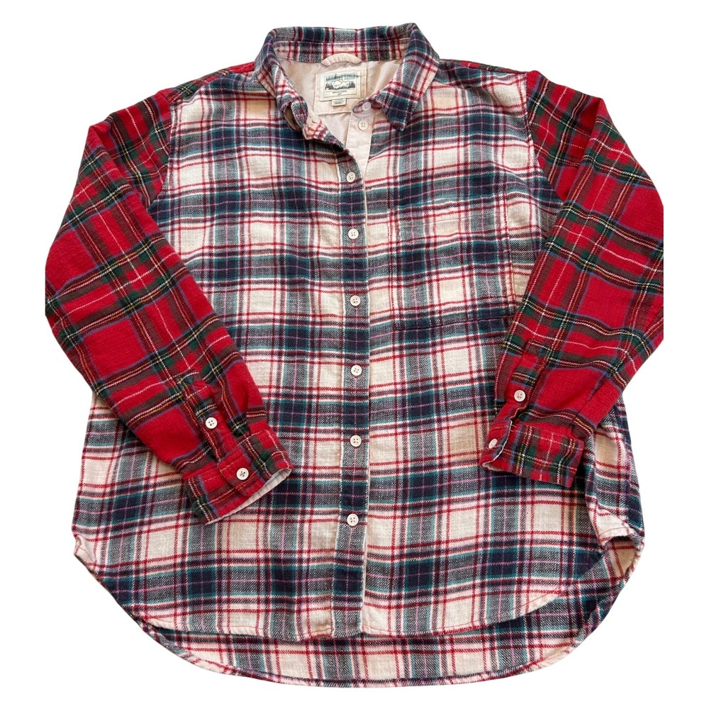 American Eagle Outfitters Plaid Flannel Shirt Long Sleeve Button Up Small VTG